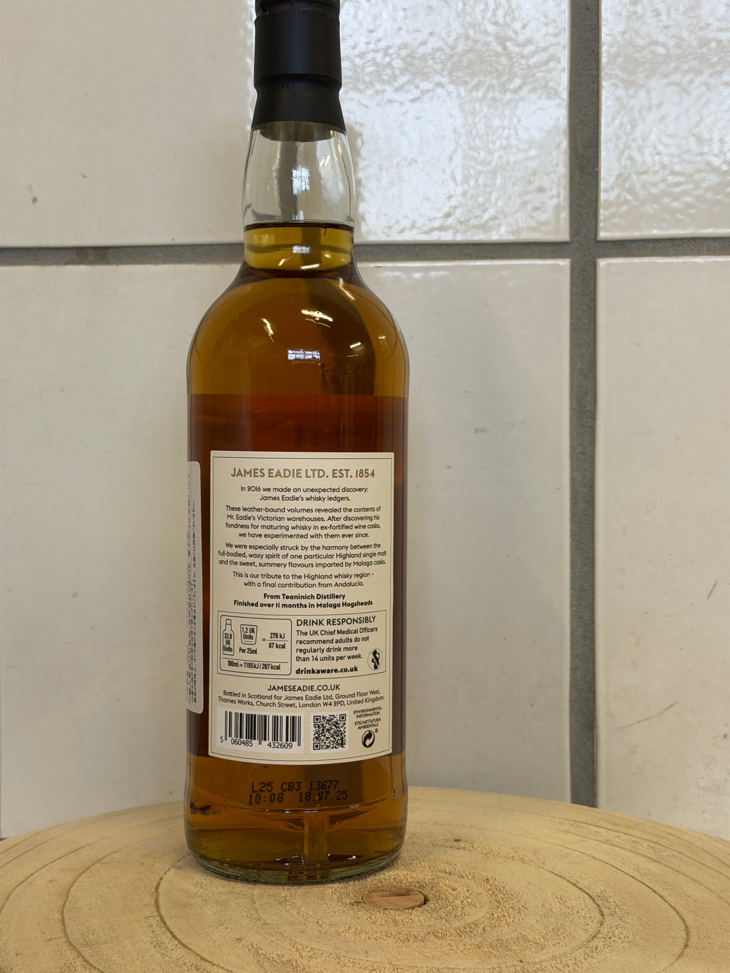 (ジェームズ イーディー) ハイランド シングルモルト ティーニニック 11年 マラガカスク フィニッシュ　Highland Single Malt (Teaninich) - 11 y.o. - Malaga Cask Finish - James Eadie