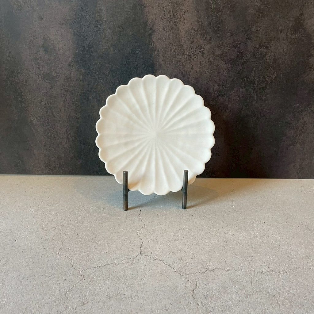 5-sun plate, 5-sun hand-carved plate, white [FK21]
