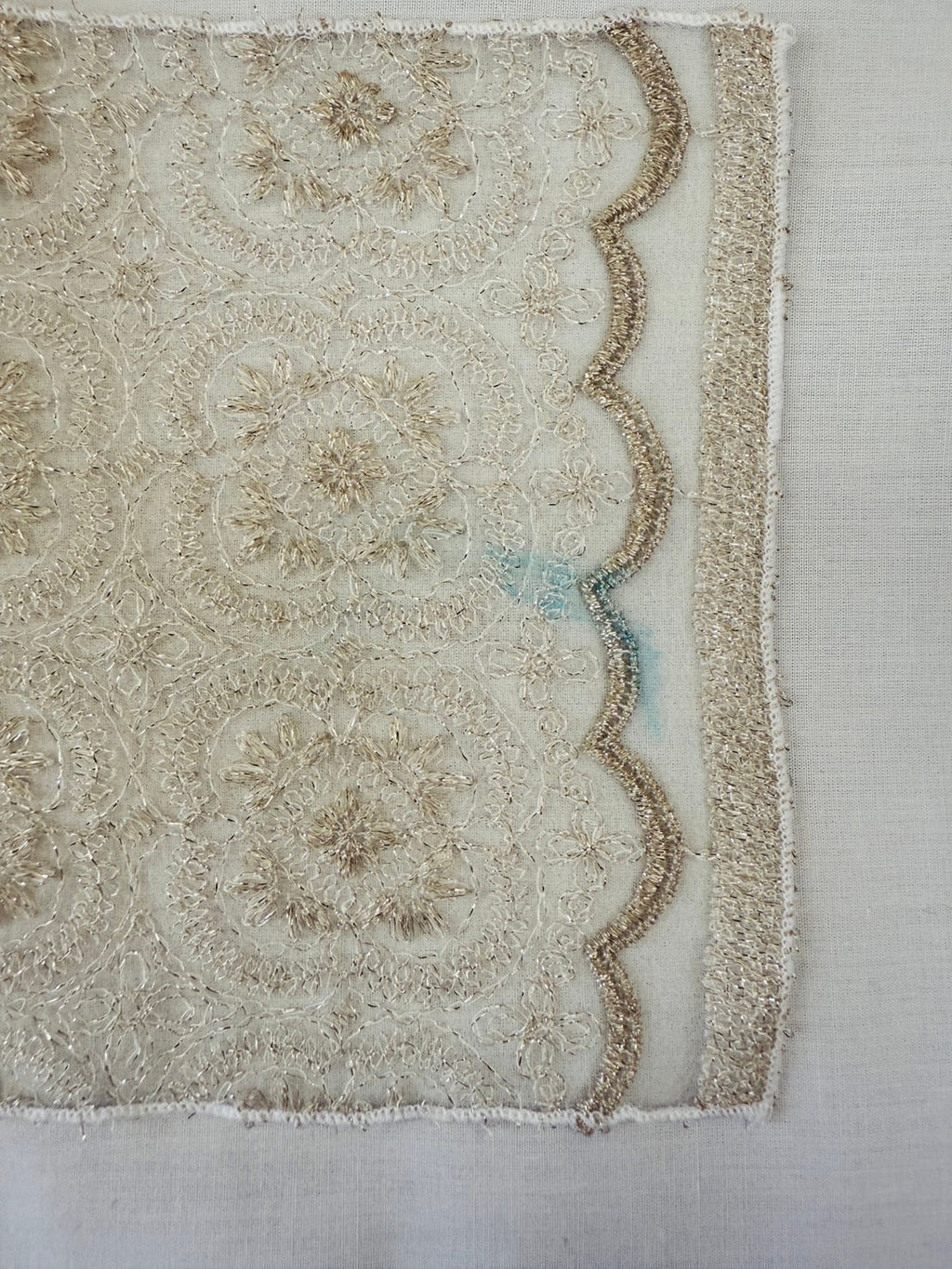 [Reasonable訳あり] Haneri Collar with Snowflake Embroidery, Lace Haneri, Champagne, Cute, Gold Thread, All Seasons, Even Summer