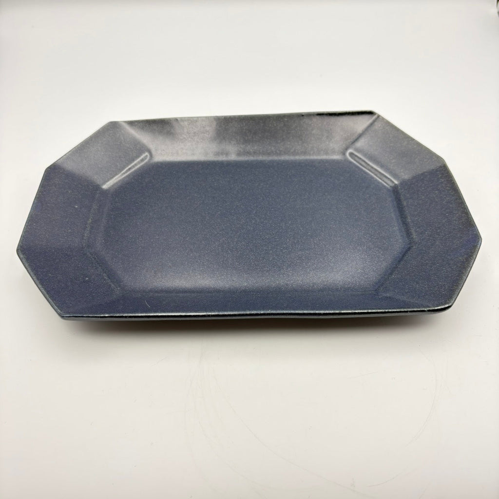 Octagonal Plate, Large, Ruri Glaze [Item 37]