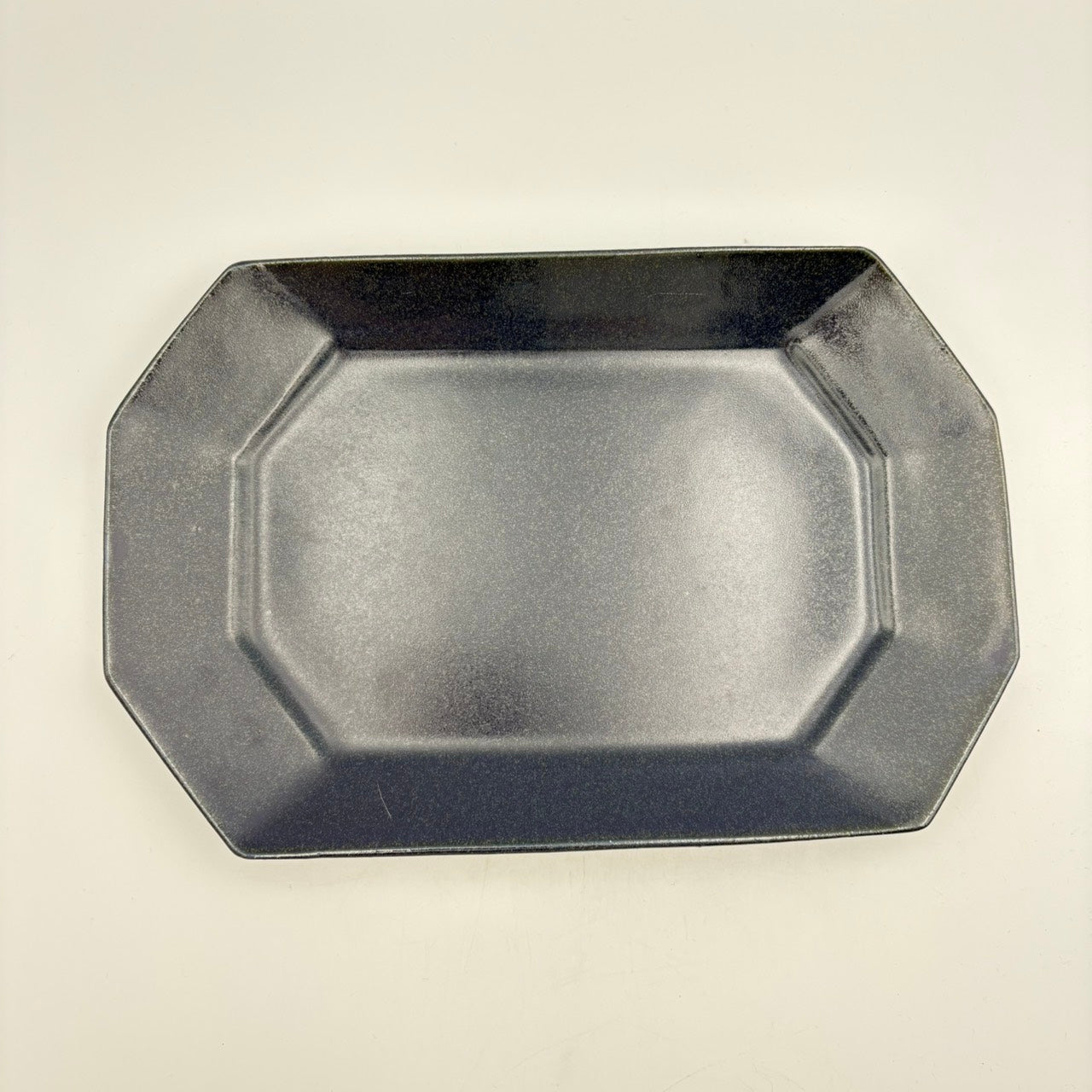 Octagonal Plate, Large, Ruri Glaze [Item 37]