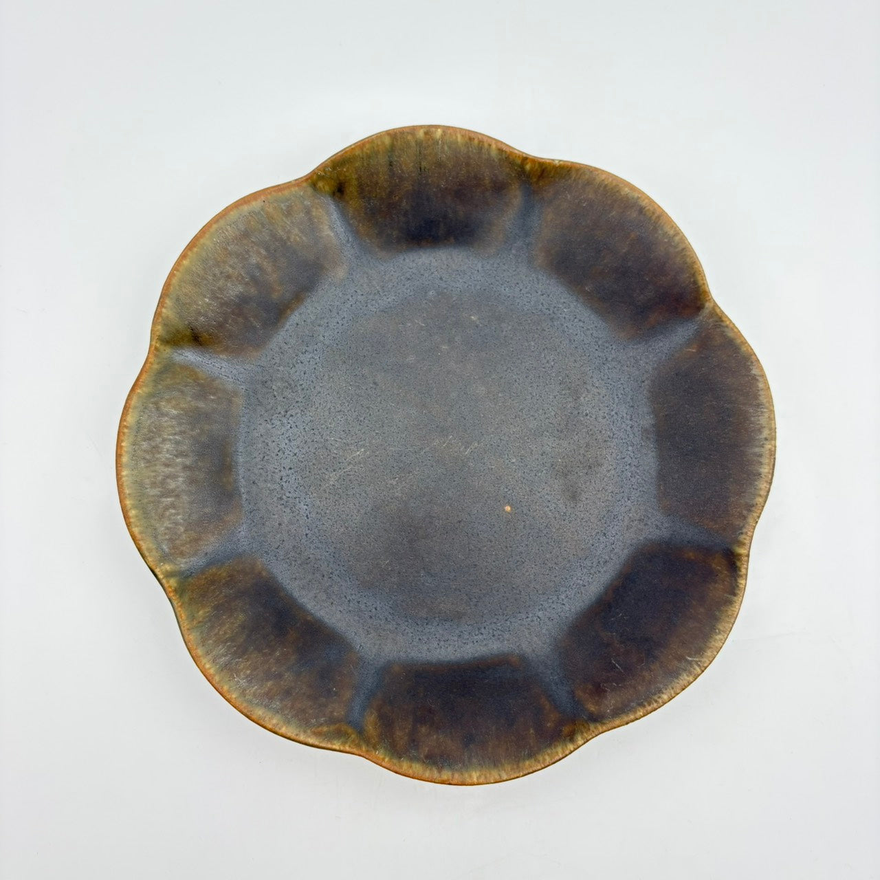 Rinka plate, medium, with rust glaze [Old 9]