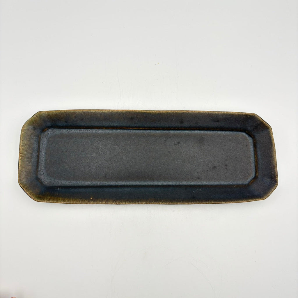 Octagonal Long Plate, Russet Glaze [Old 65]