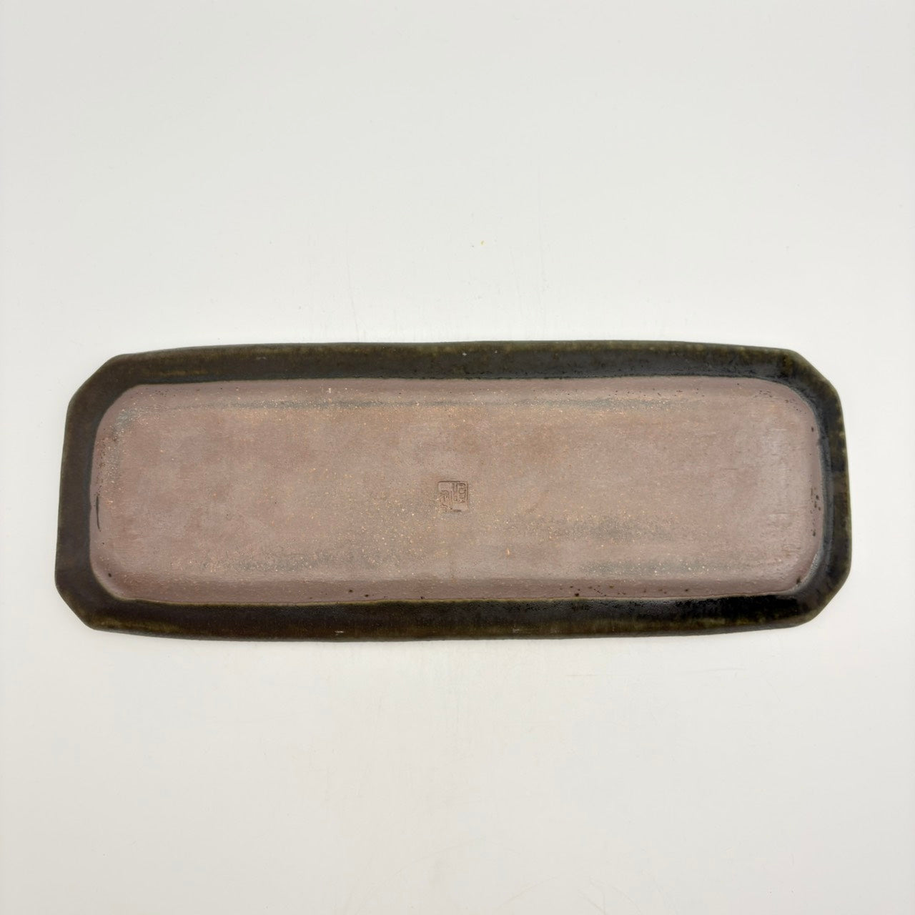 Octagonal Long Plate, Russet Glaze [Old 65]