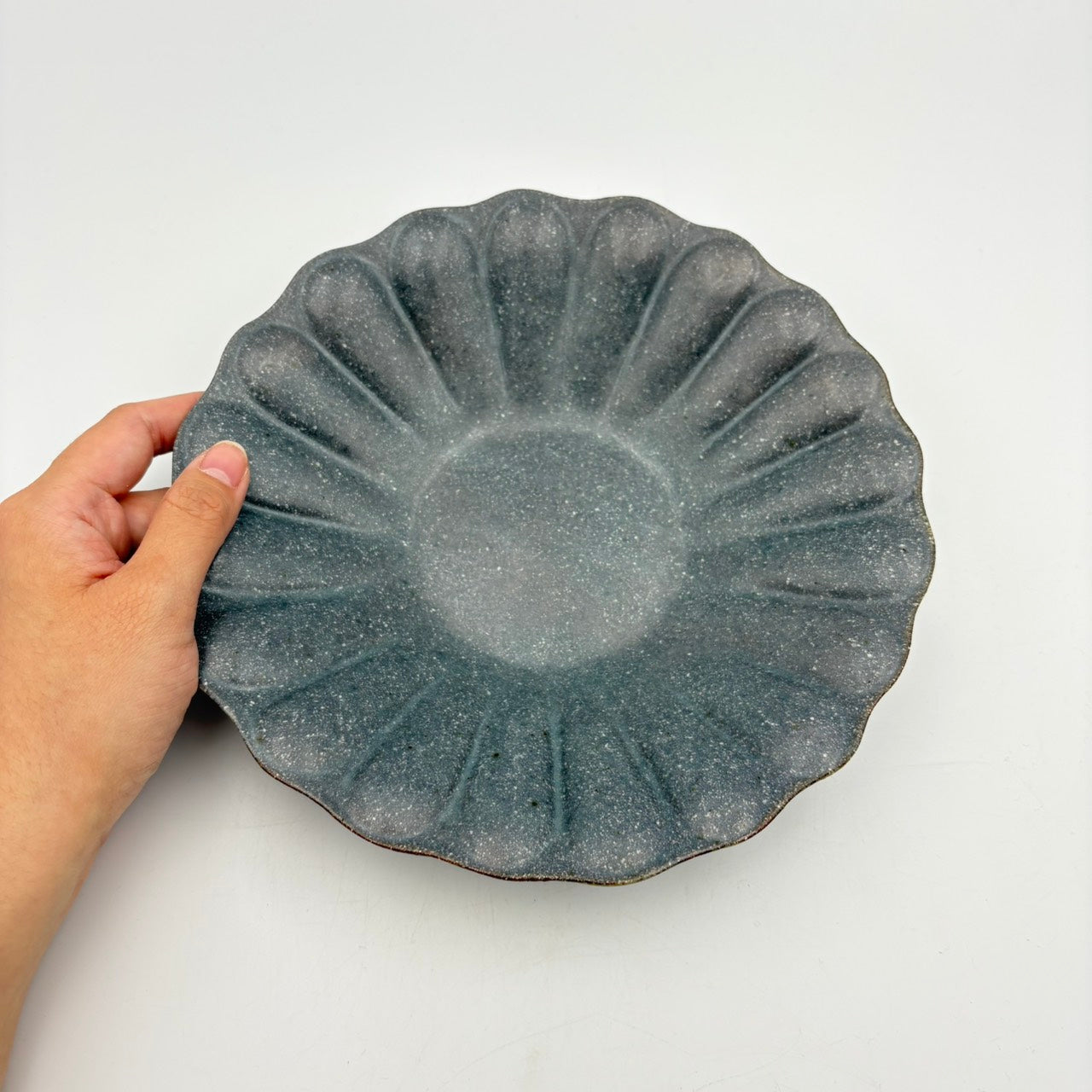Rinka Deep Plate, Large, Gray Glaze [Vintage 27]