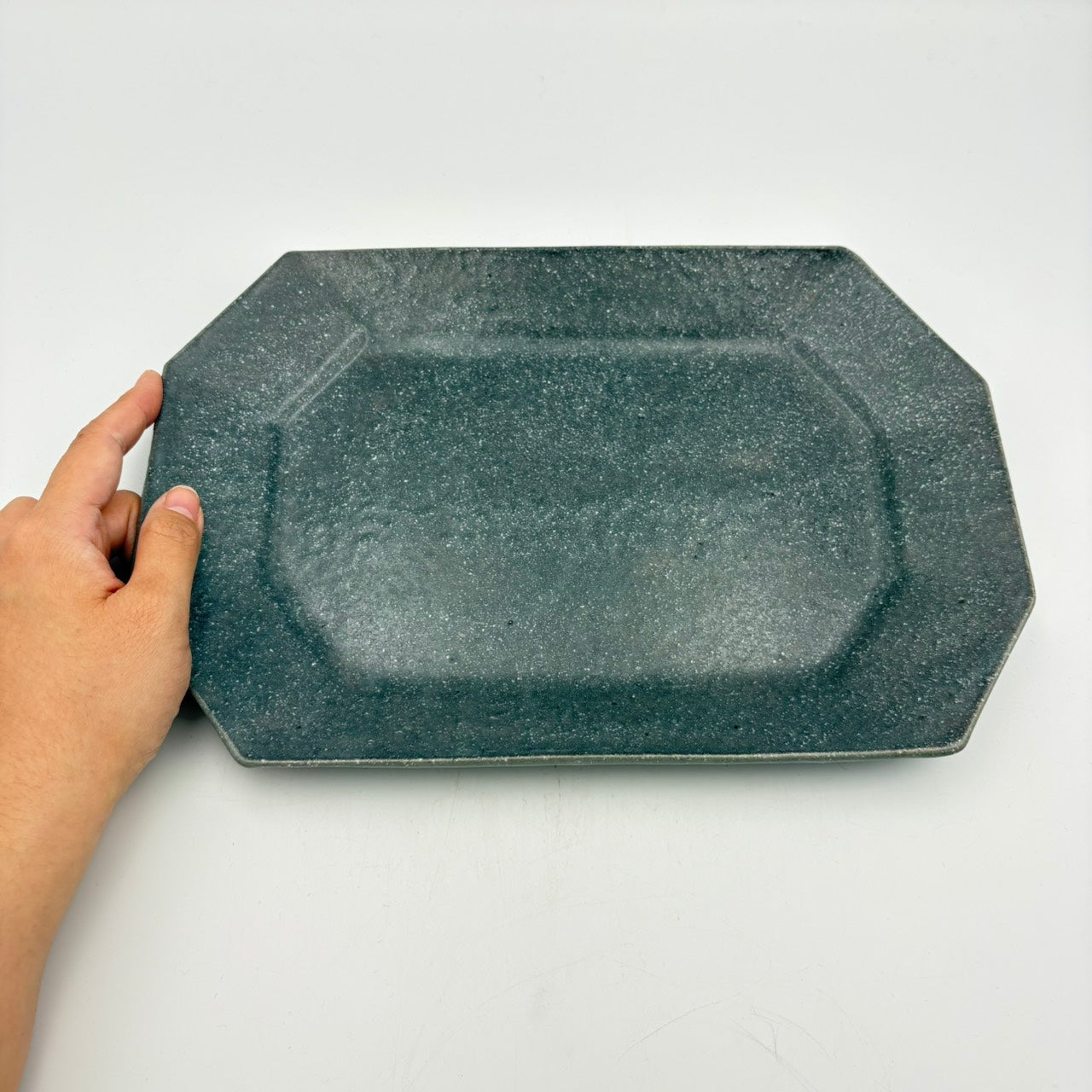Octagonal Plate, Large, Grey Glaze [Old 72]