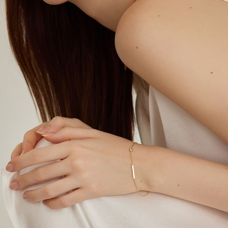 [LOEM] GOLD ZIRCONIA BRACELET