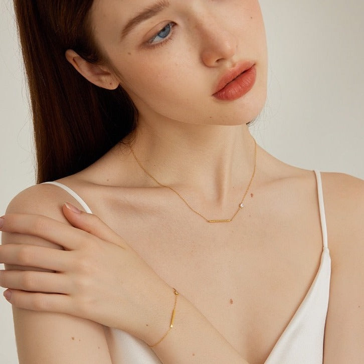 [LOEM] GOLD ZIRCONIA BRACELET