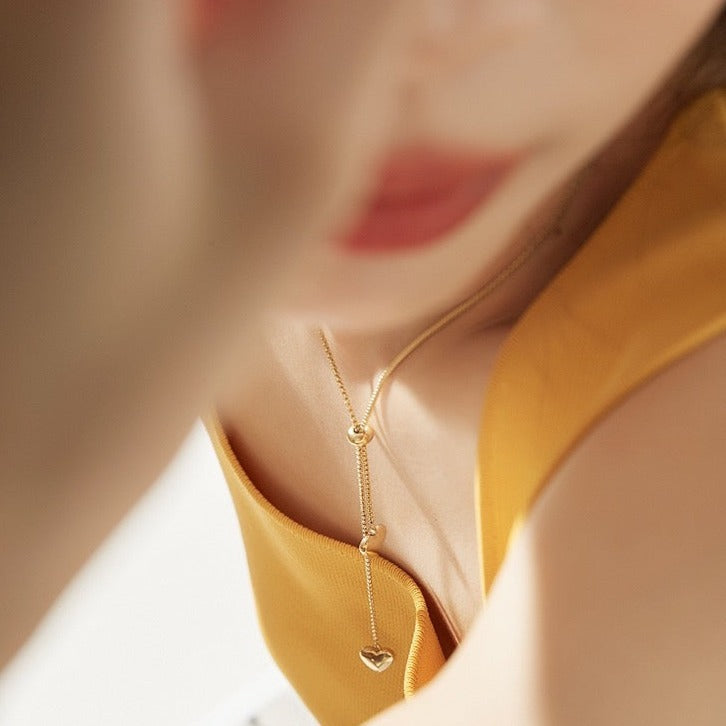 [LOEM] DOUBLE HEART NECKLACE