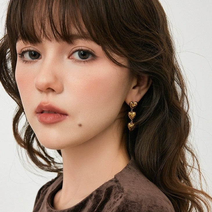[LOEM] TRIPLE LINE HEART PIERCE