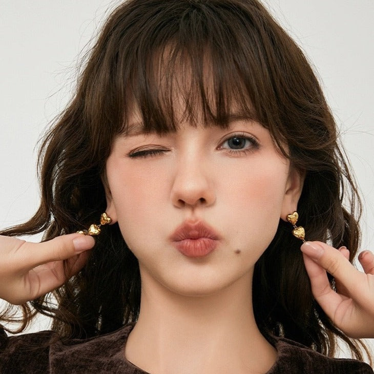 [LOEM] TRIPLE LINE HEART PIERCE