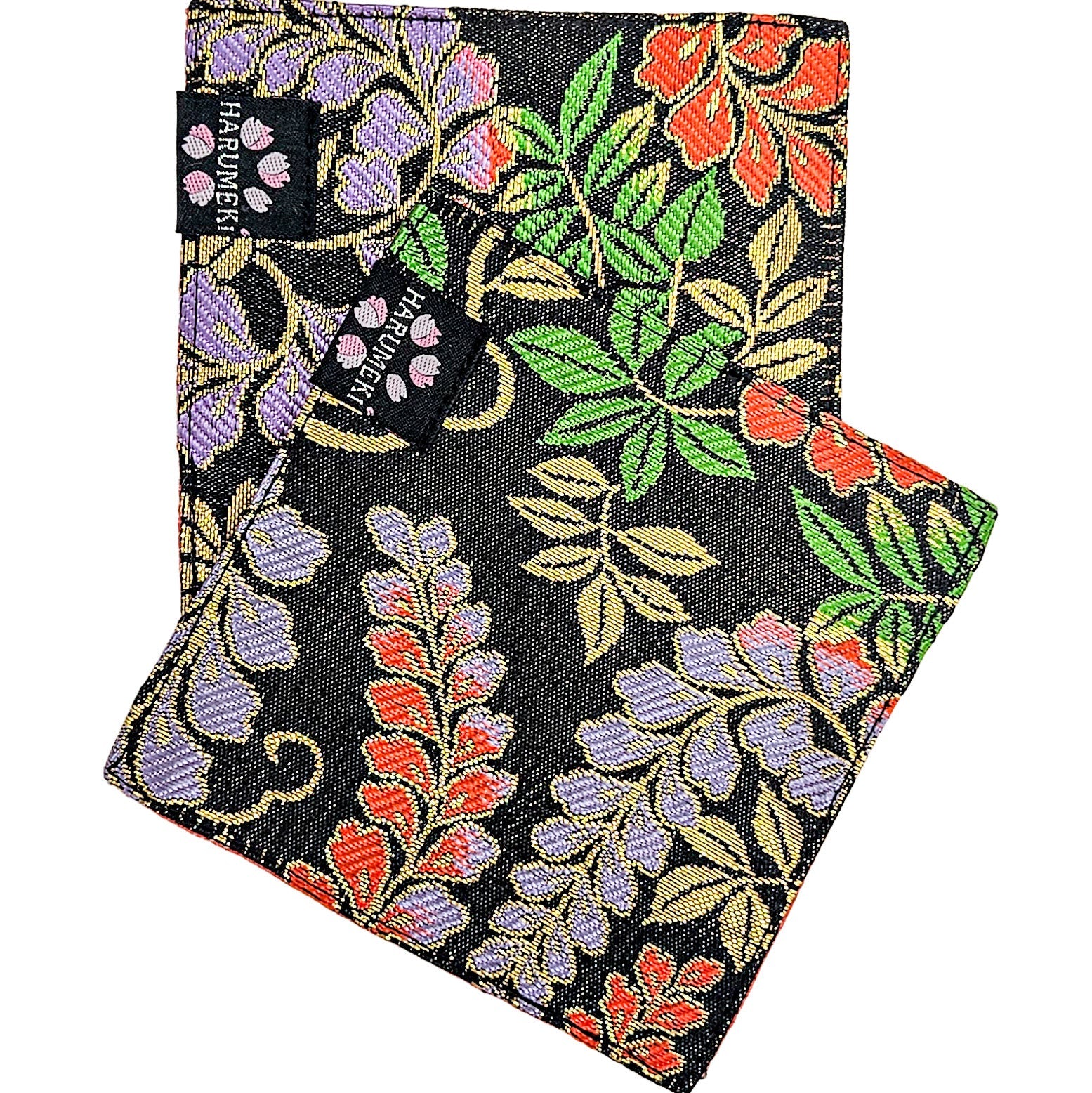 【グラスを彩り、小物を休ませるコースター　２枚セット】Vintage Brocade マルチトレイ「季節の雫」