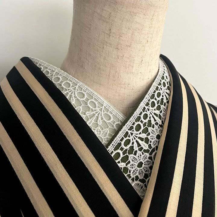 Ribbon Lace Han-eri, Handmade Han-eri, Obi Ornament, Kake-eri, Date-eri [2]