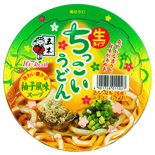 Itsuki Foods Chikko Udon Yuzu Flavor 109g x 12 pieces [Shipped in Japan]