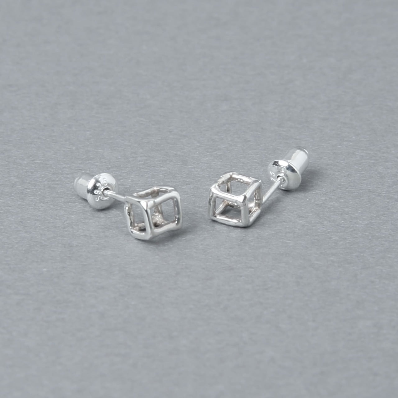 Sterling Silver Earrings | 5mm Square | 23-E-022