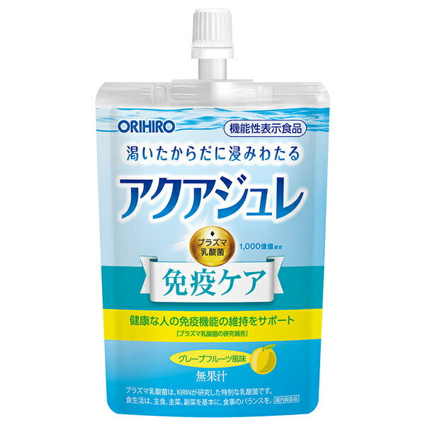 Orihiro Aqua Jelly Plasma Lactic Acid Bacteria Grapefruit Flavor 130g Pouch x 48 Bottles [Shipped from Japan]