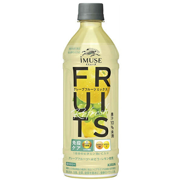 Kirin iMUSE Fruit Refresh Grapefruit Mix 500ml Plastic Bottle x 24 [Ships within Japan]