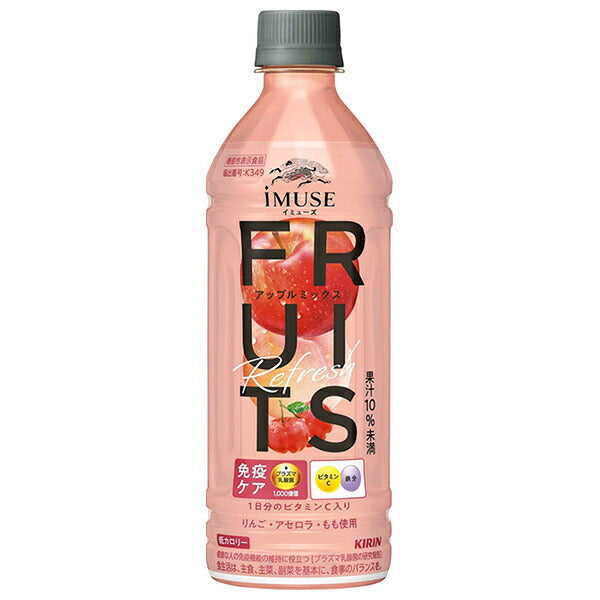 Kirin iMUSE Fruit Refresh Apple Mix 500ml plastic bottle x 24 units [Ships within Japan]