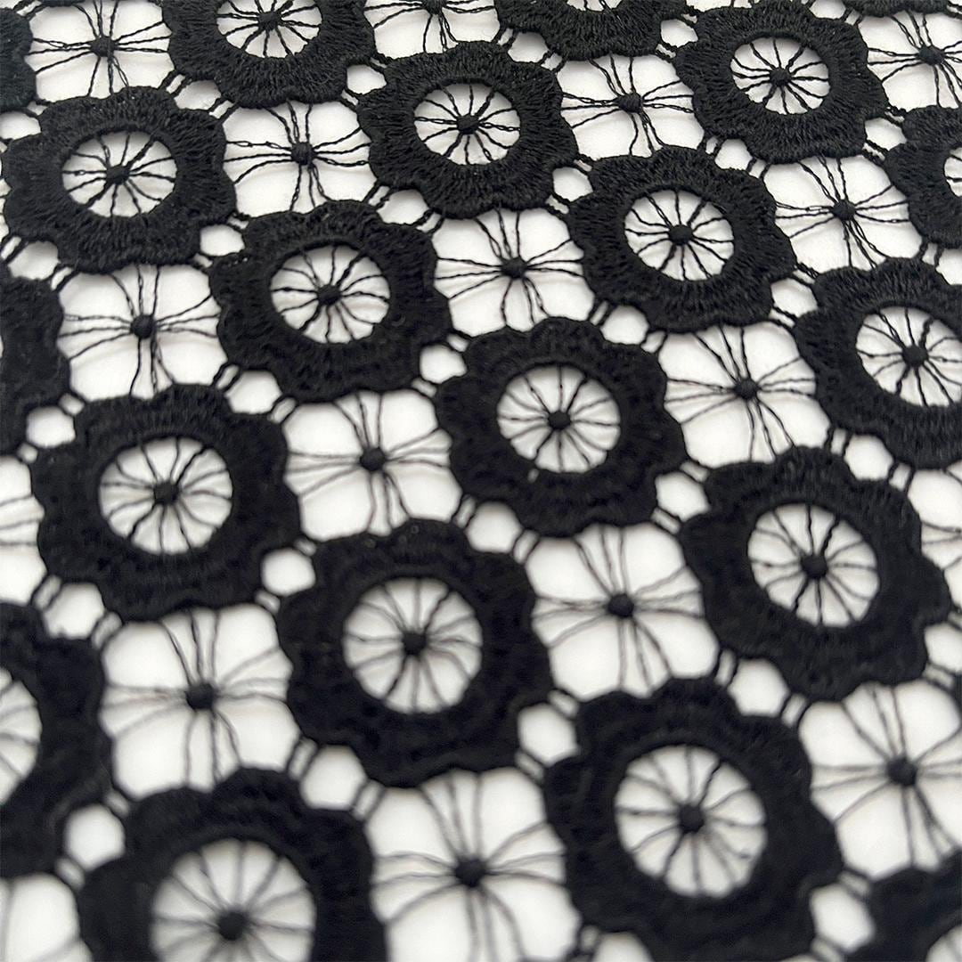 Haneri Cookie Flower Black Lace - Black Han-eri, Floral, Cute, Coming-of-Age Ceremony, Pre-wedding Photoshoot