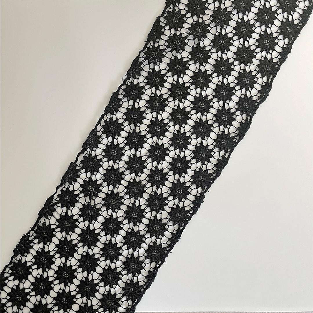 Half-collar Black Lace Flower Medallion Black Flower Han-eri Gothic Coming-of-Age Ceremony Photo Shoot