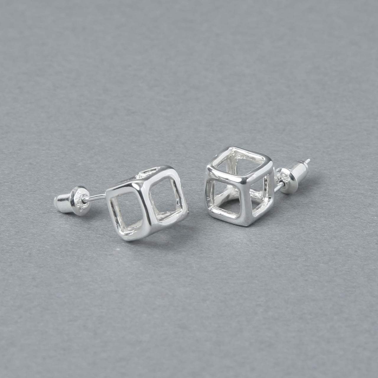 Sterling Silver 925 Earrings | 7mm Square | 23-E-025