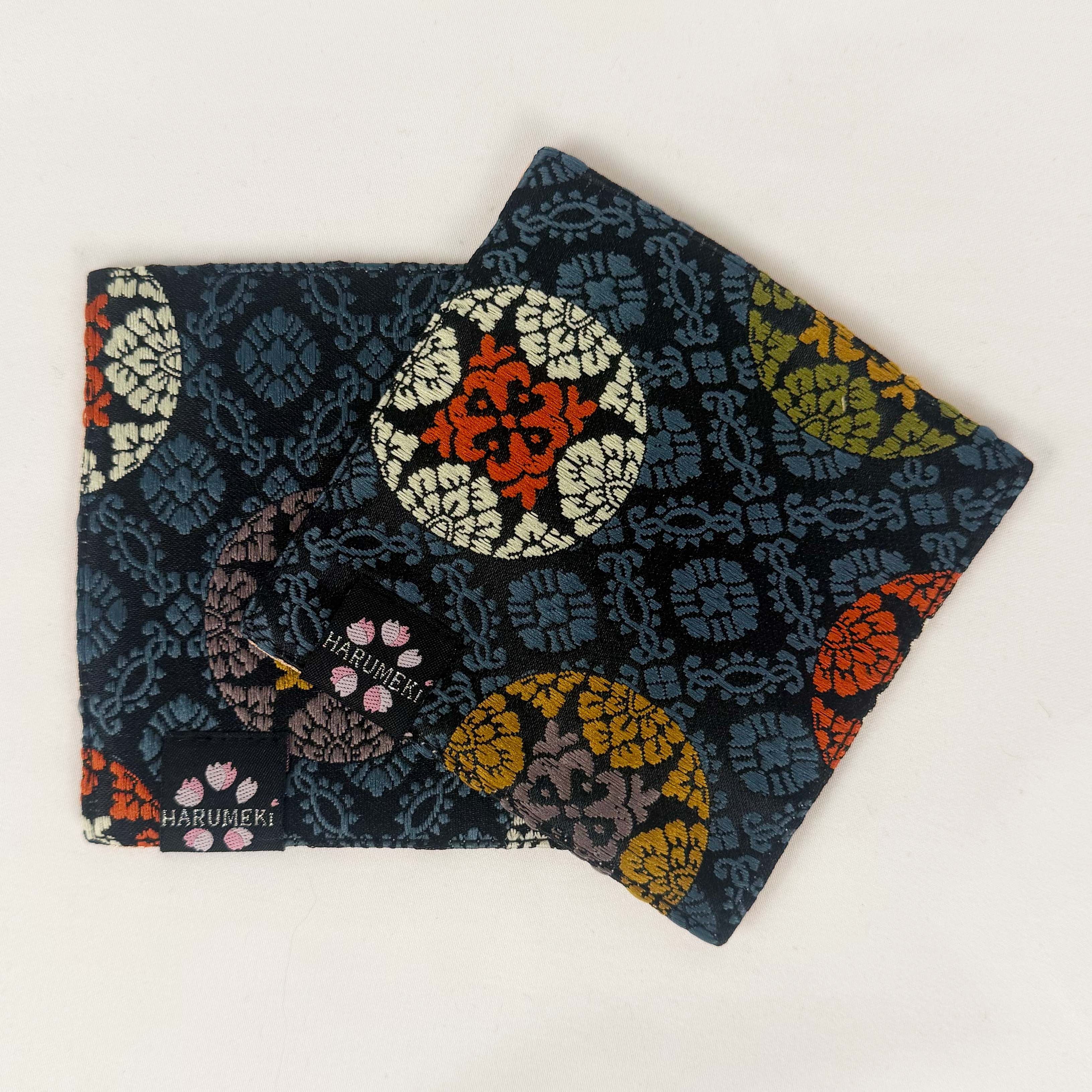 【グラスを彩り、小物を休ませるコースター　２枚セット】Vintage Brocade マルチトレイ「季節の雫」
