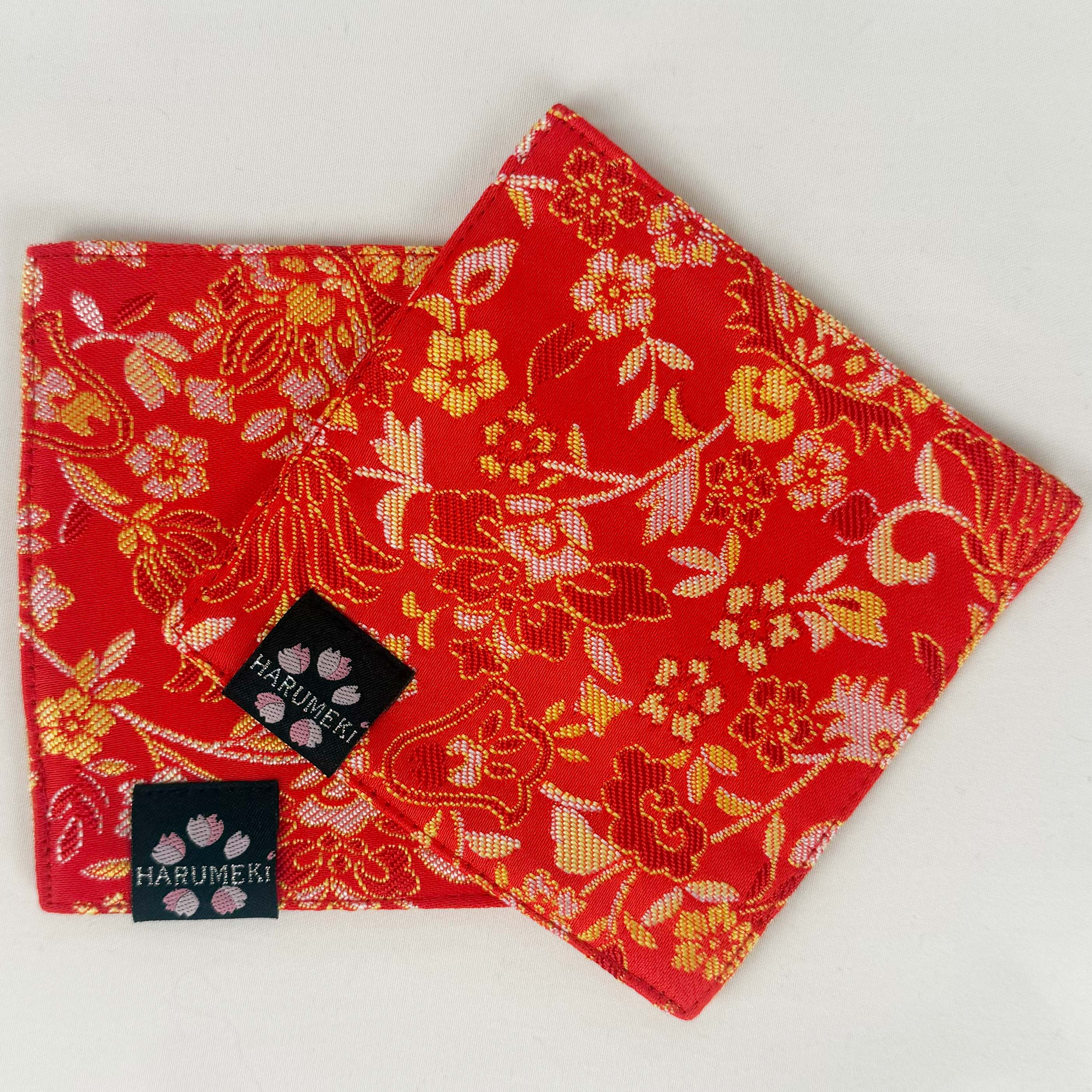 【グラスを彩り、小物を休ませるコースター　２枚セット】Vintage Brocade マルチトレイ「季節の雫」