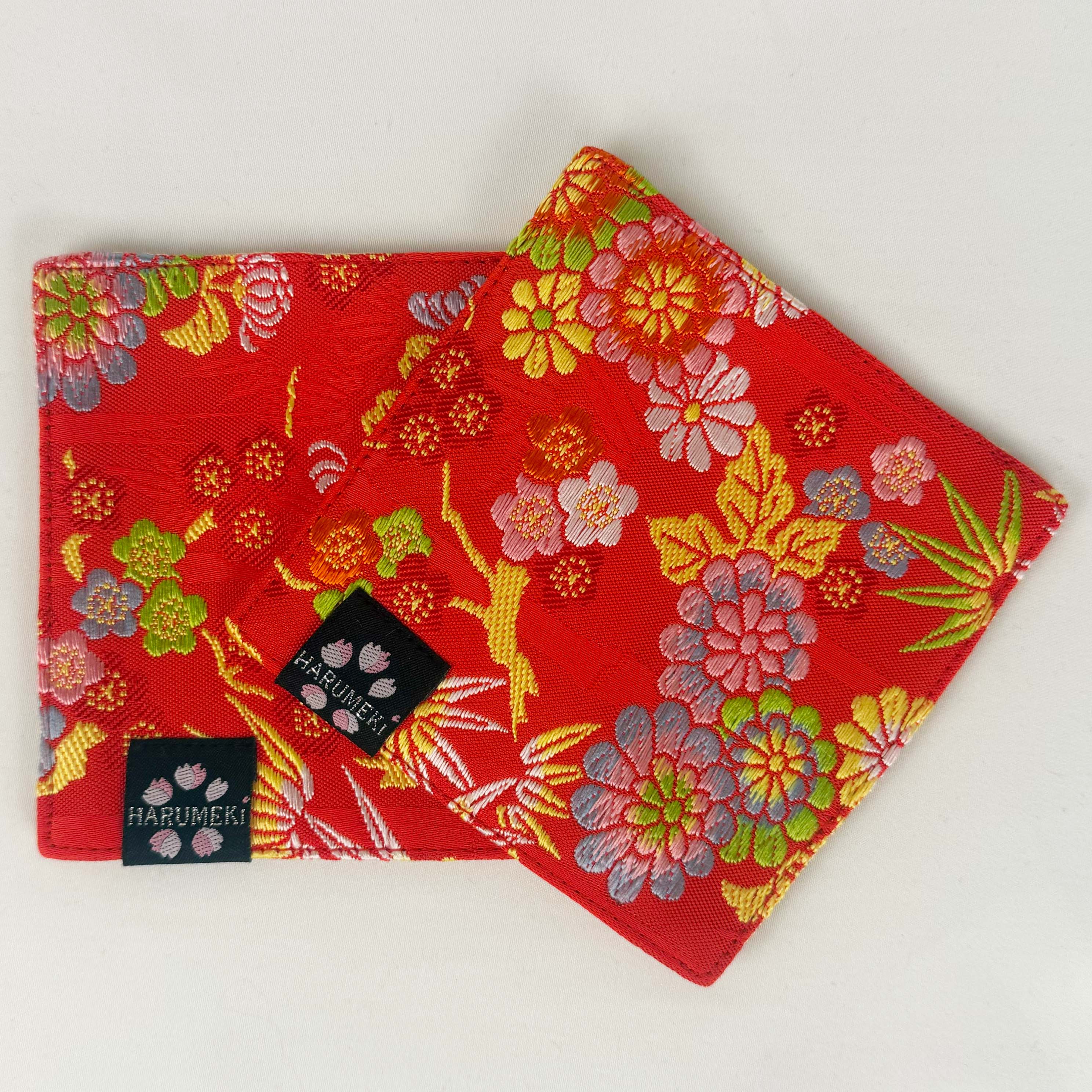 【グラスを彩り、小物を休ませるコースター　２枚セット】Vintage Brocade マルチトレイ「季節の雫」