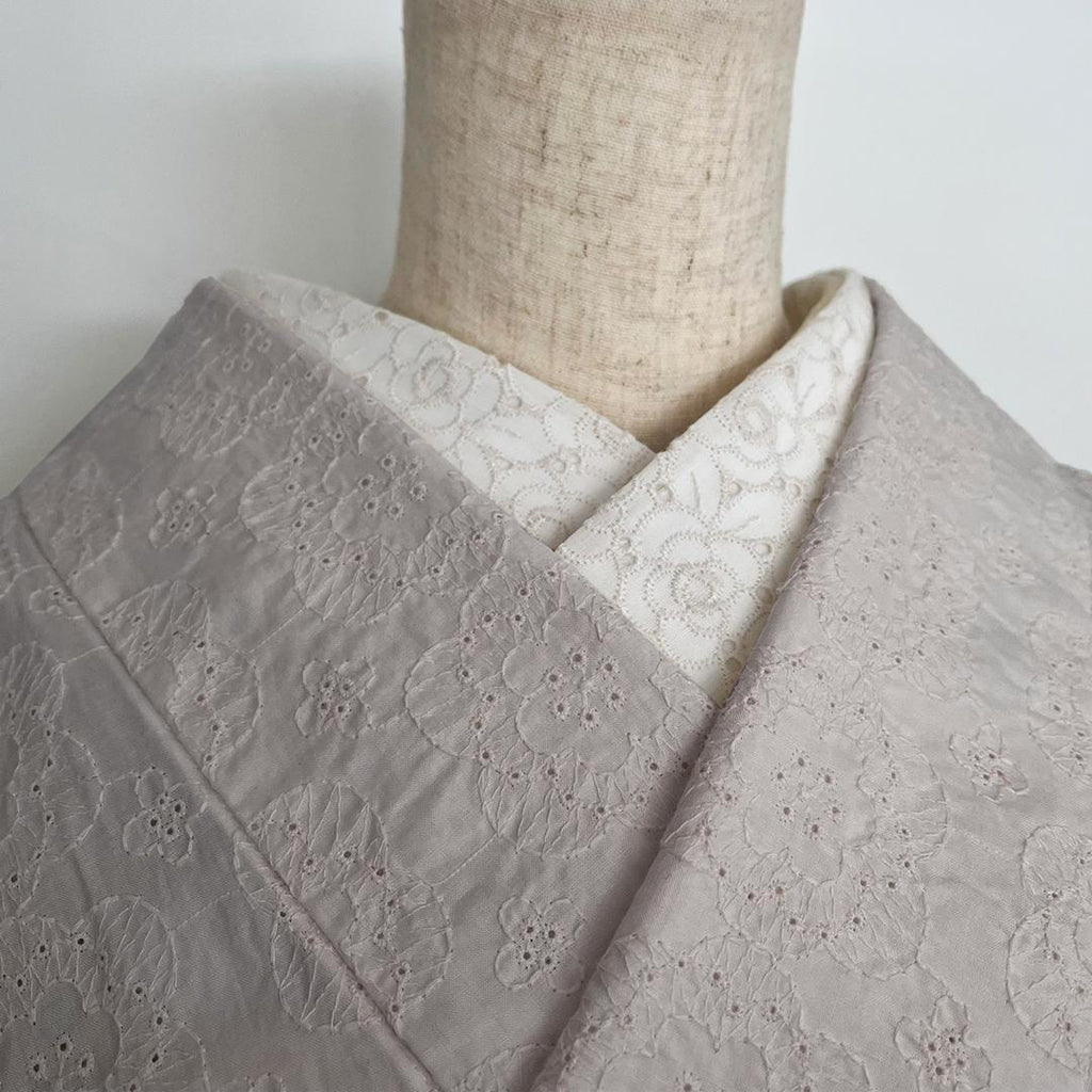 Haneri Camellia Embroidery Cotton Lace Haneri Ecru Flower Embroidery