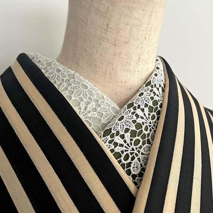 Ribbon Lace Han-eri, Handmade Han-eri, Obi Ornament, Kake-eri, Date-eri [2]