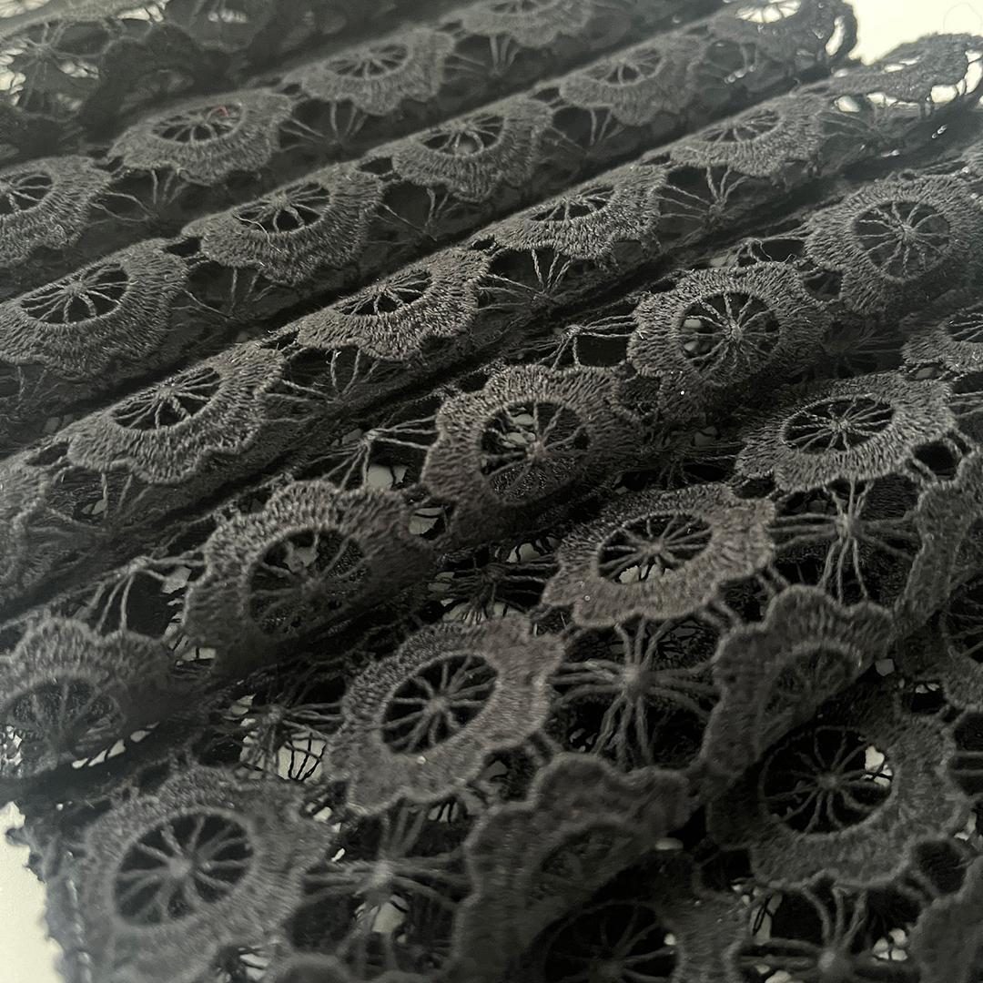 Haneri Cookie Flower Black Lace - Black Han-eri, Floral, Cute, Coming-of-Age Ceremony, Pre-wedding Photoshoot