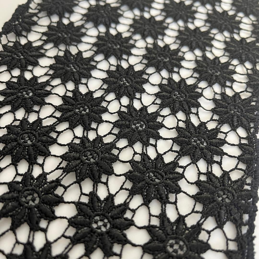 Half-collar Black Lace Flower Medallion Black Flower Han-eri Gothic Coming-of-Age Ceremony Photo Shoot