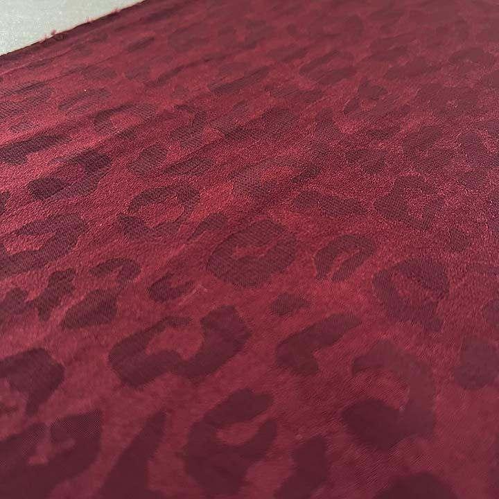 Bordeaux Leopard Pattern Woven Haneri - Handmade Haneri - Wine Red, Leopard