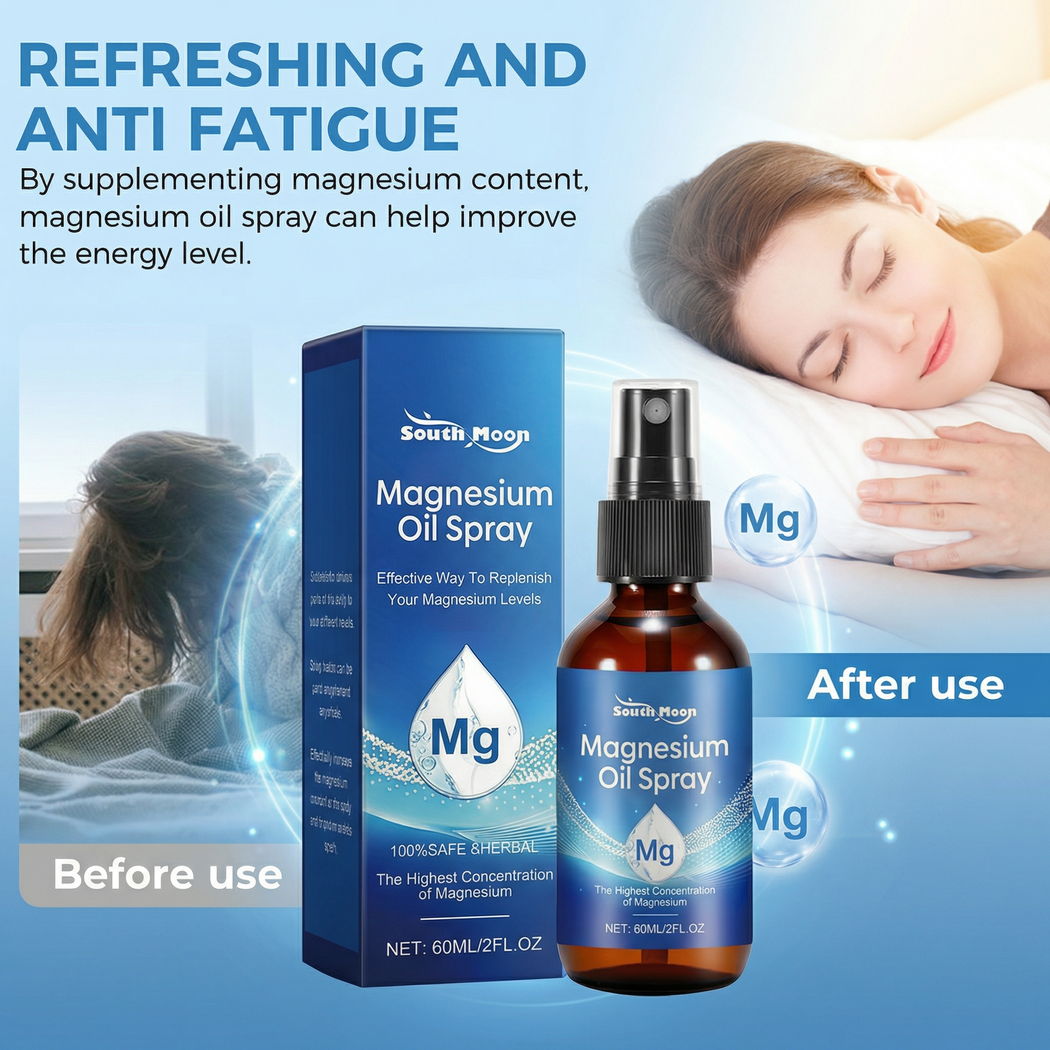 Magnesium Oil Sleep Spray | Tea Tree | Pre-Bedtime Relaxation & Skin Care