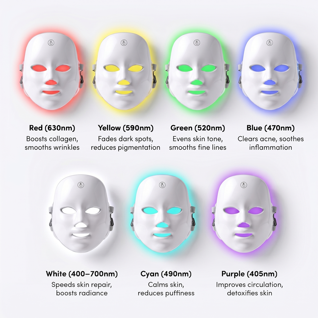 LED Red Light Nano Face Mask 2.0 | Light Therapy Facial Beauty Device | Home Use