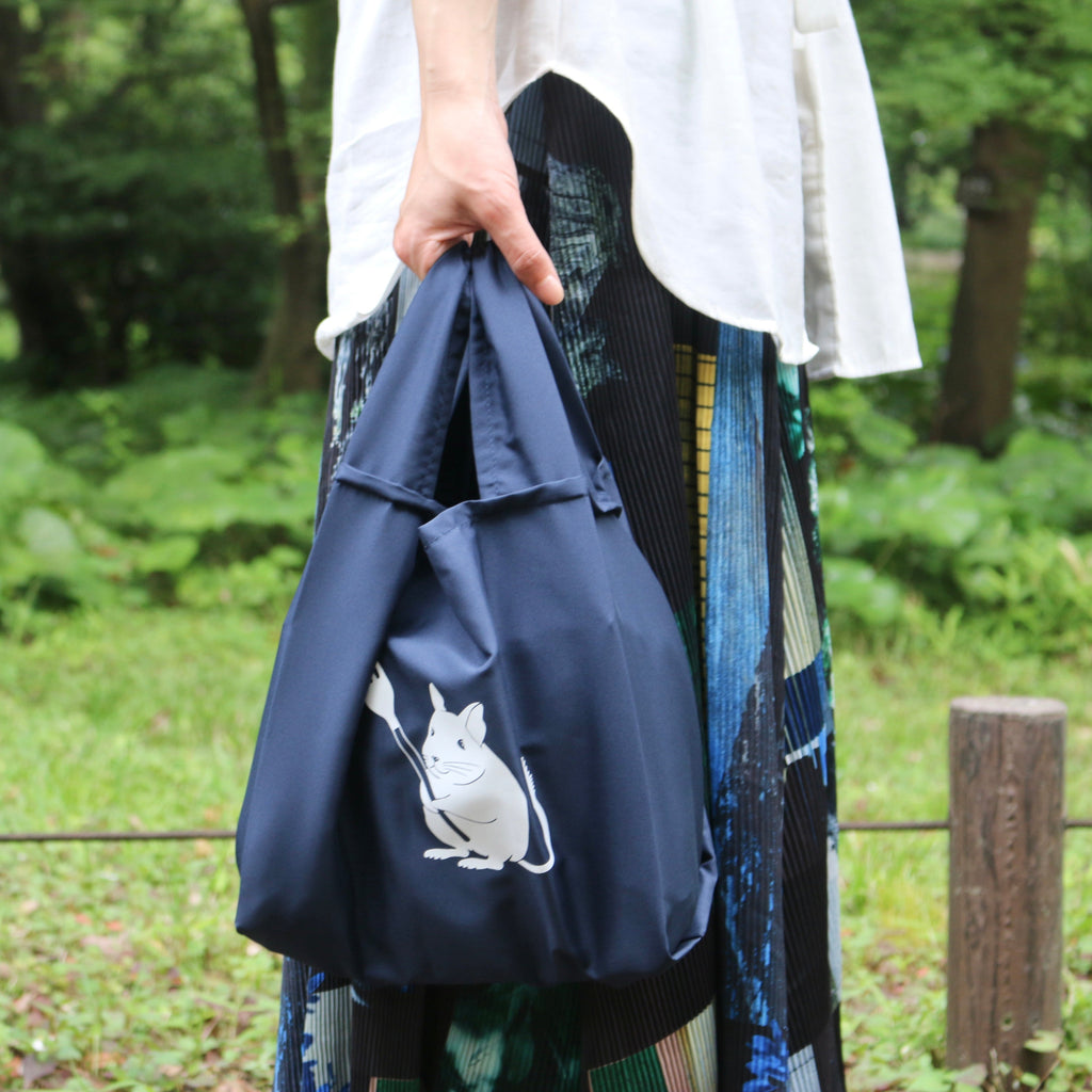 デグー　ランチエコバッグ（ネイビー）