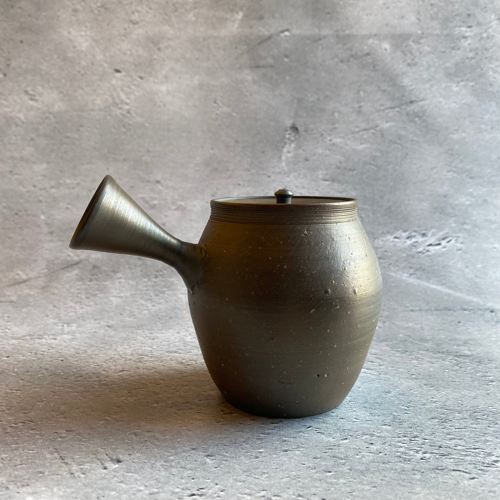 Unglazed pear-skin kiln-varied kyusu (260ml) [9]