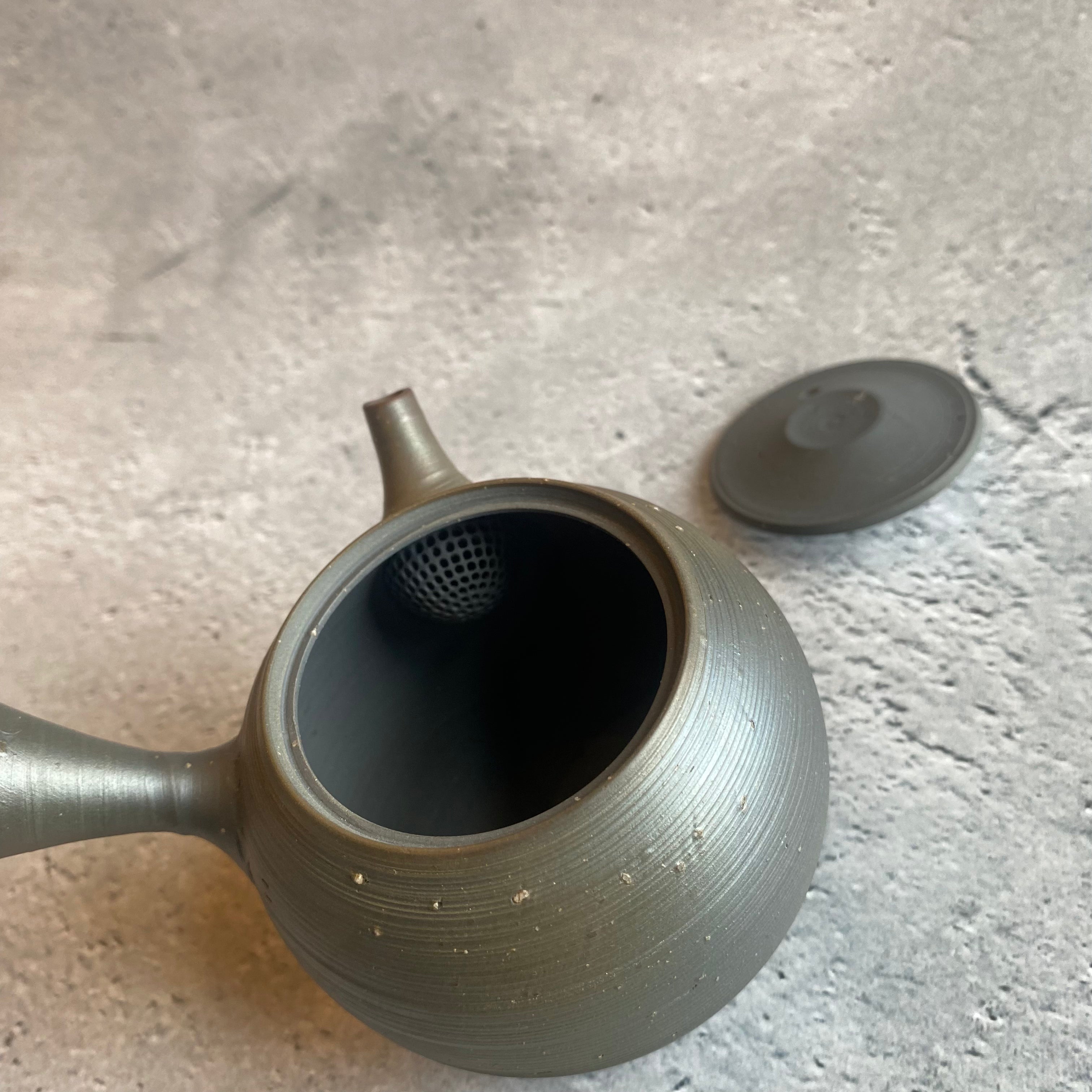 Thread-Patterned Pear Skin Yohen Teapot (230ml) [13]
