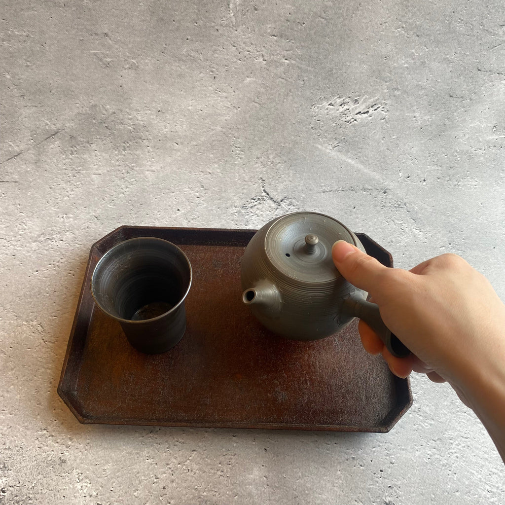 Thread-Patterned Pear Skin Yohen Teapot (230ml) [13]
