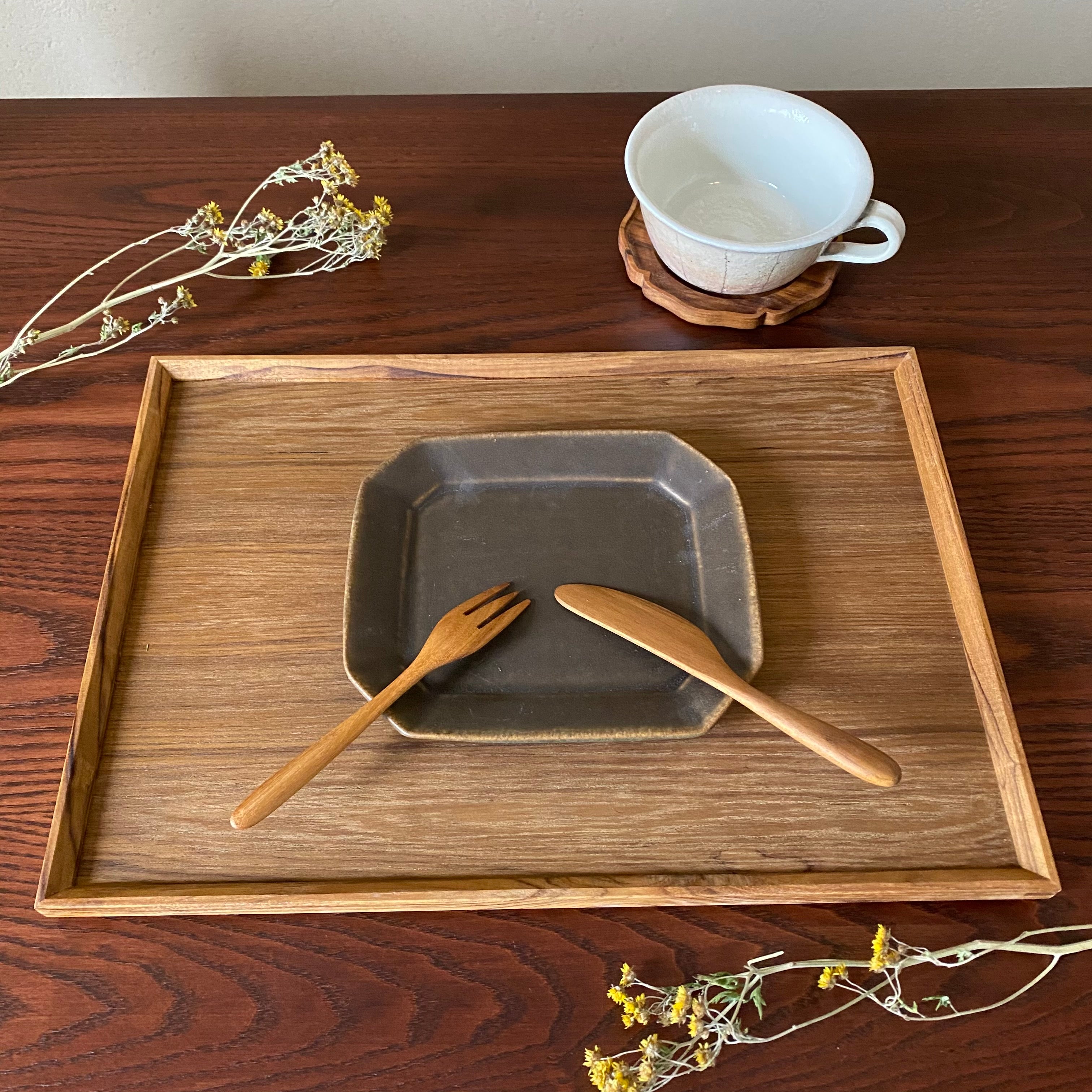 Octagonal Cake Plate, Rusty Glaze | Furutani Pottery (Shigaraki Ware Ceramics) [Fu60]