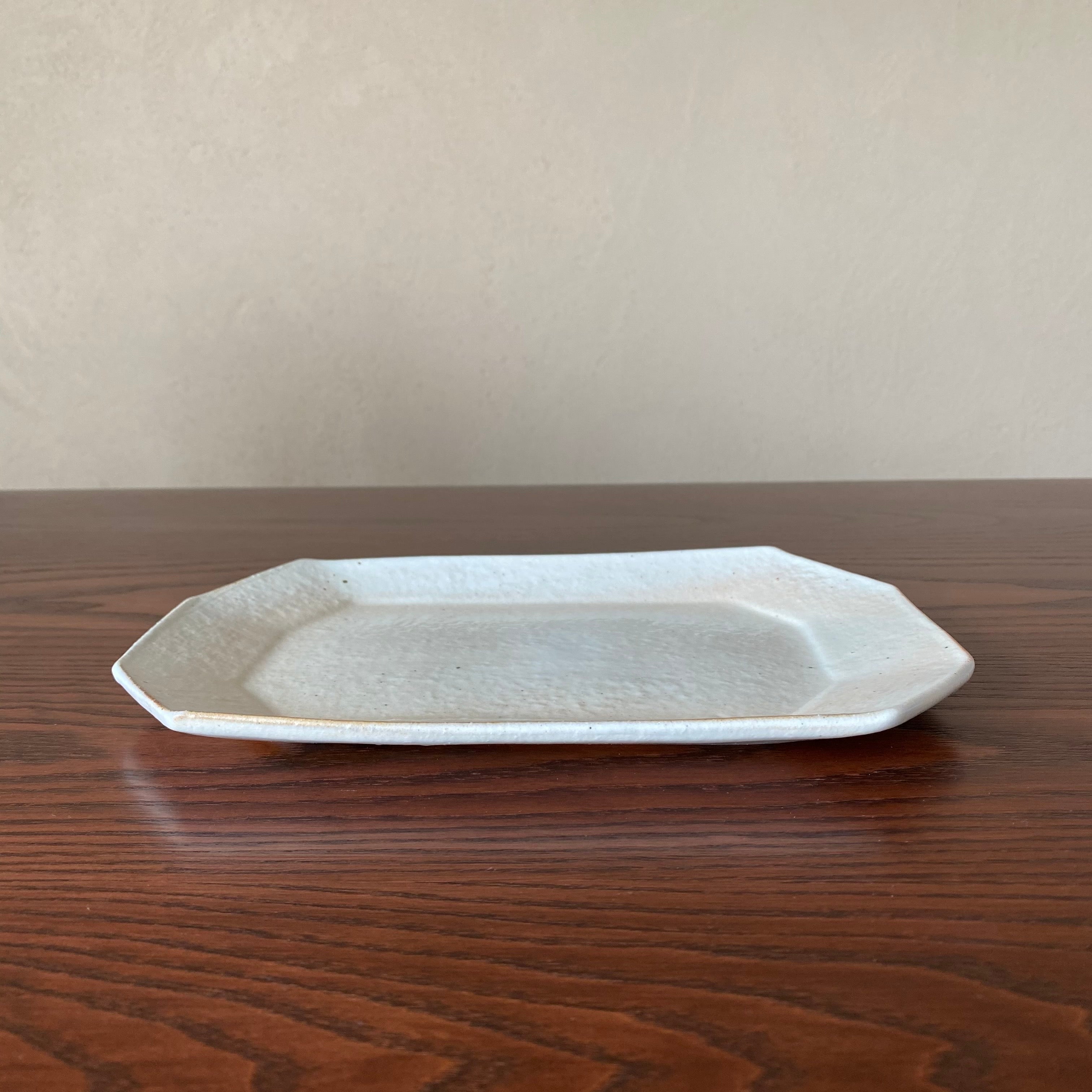 Octagonal Plate, Small, Iron Speckle | Furutani Pottery (Shigaraki Ware Ceramics) [Furukara 46]