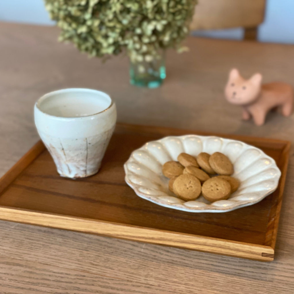 Petal-shaped Deep Plate, Small, Tetsuchiri | Furutani Pottery (Shigaraki Ware Ceramic) [Fu51]