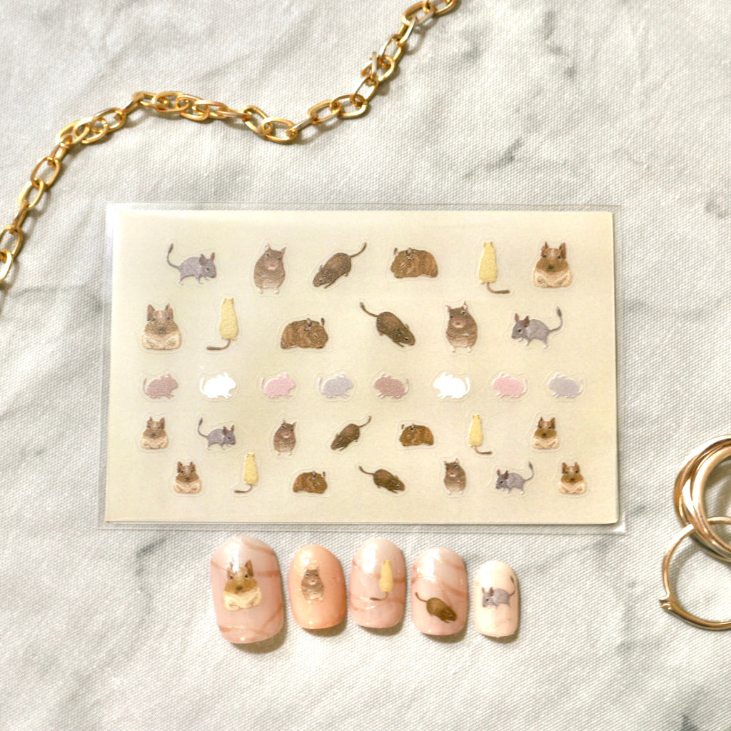 Degu nail stickers