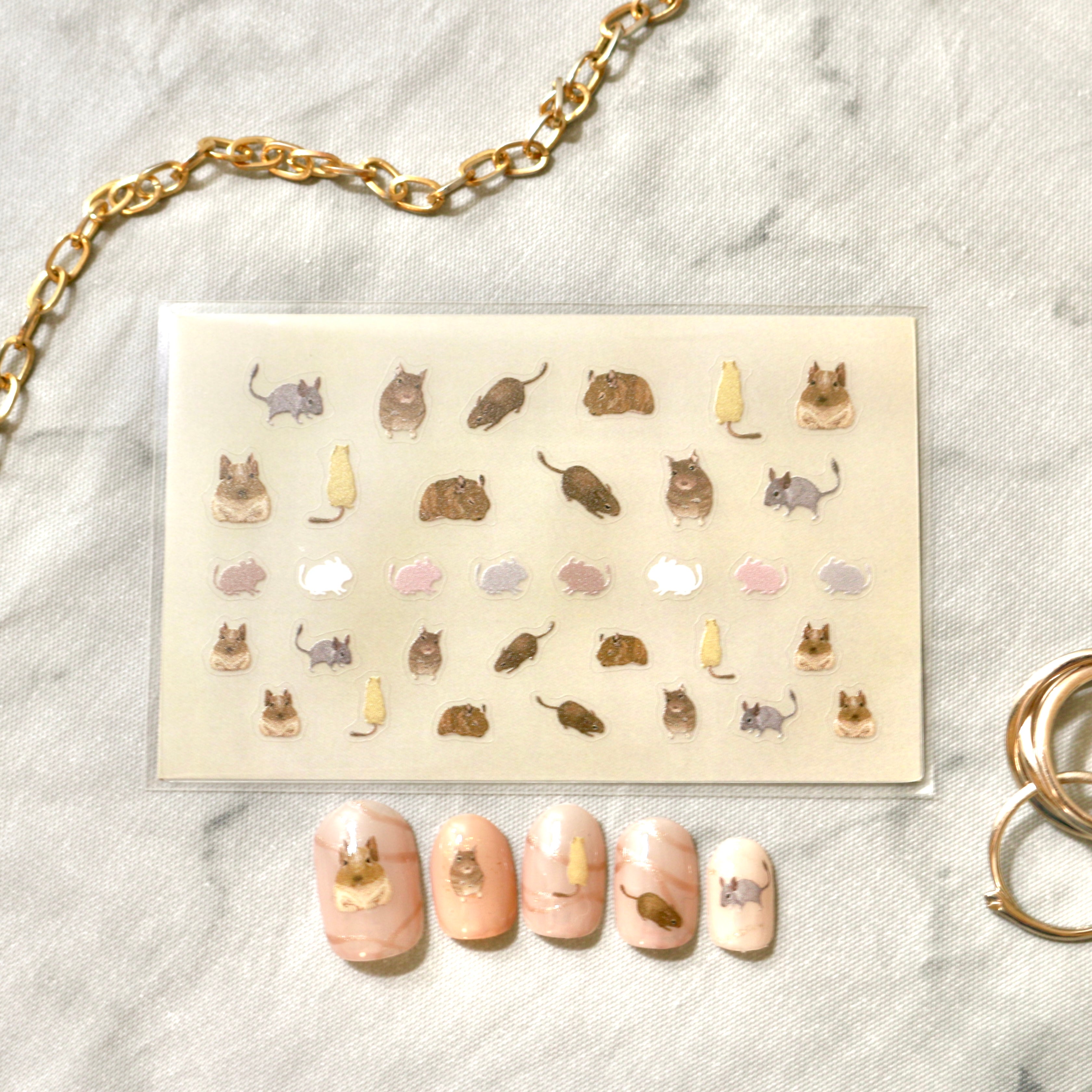 Degu nail stickers