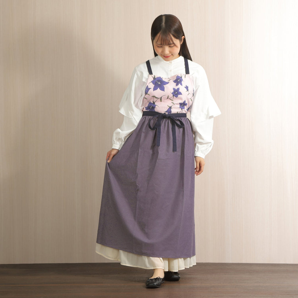 [Michelle Machoto] Michelle Machoto Iwakikyo Pattern Long Wide Gather Apron D-0007