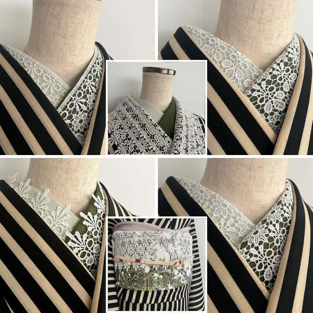 Ribbon Lace Han-eri, Handmade Han-eri, Obi Ornament, Kake-eri, Date-eri [2]