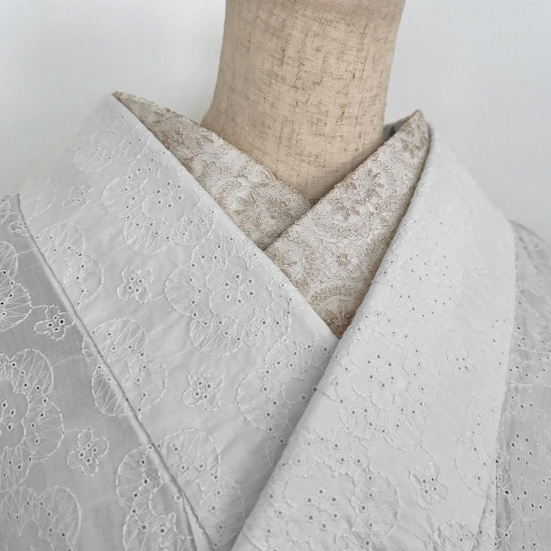[Reasonable訳あり] Haneri Collar with Snowflake Embroidery, Lace Haneri, Champagne, Cute, Gold Thread, All Seasons, Even Summer