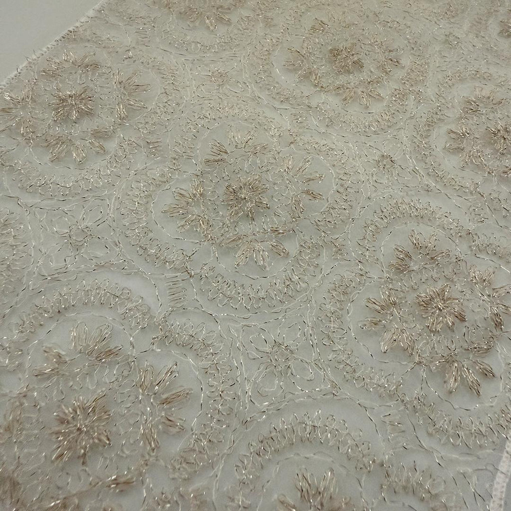 [Reasonable訳あり] Haneri Collar with Snowflake Embroidery, Lace Haneri, Champagne, Cute, Gold Thread, All Seasons, Even Summer