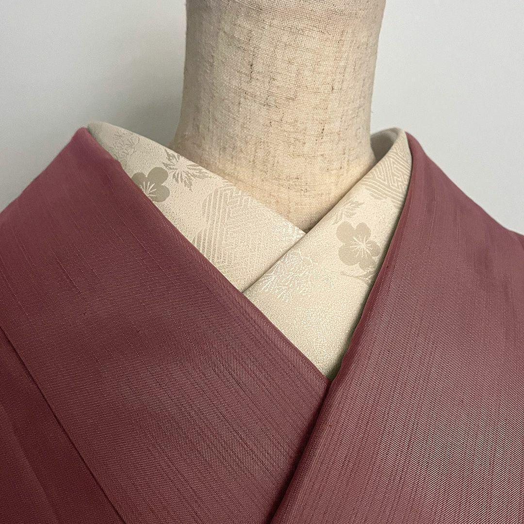 [Blemished] Haneri, Silk, Sayagata, Kumotori, Ume, Momiji, Tango Chirimen, Off-White, Coming-of-Age Ceremony