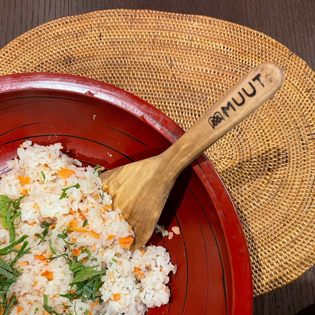 Olive wooden rice paddle